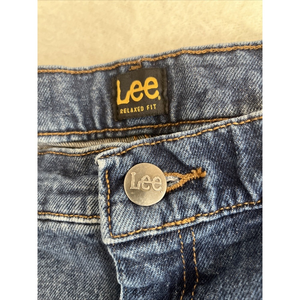 VTG Lee Jeans Relaxed Fit Mens 42x30 Blue Denim Pants Casual - Picture 7 of 15